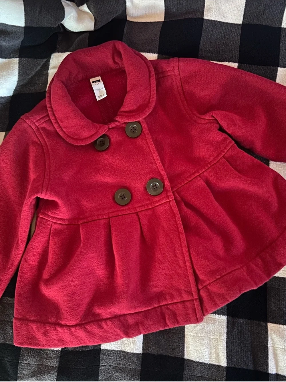GAP Red Double-Breasted Girls' Peacoat